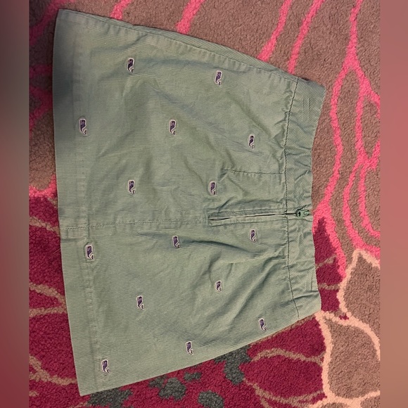 Size 7, corduroy green and blue vineyard vines skirt with whales on the design - Picture 3 of 4